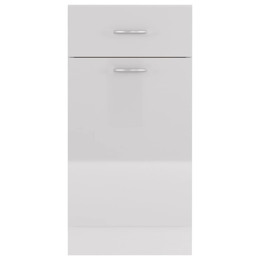 vidaXL köögikapp, kõrgläikega valge, 40 x 46 x 81,5 cm, puitlaastplaat hind ja info | Köögikapid | kaup24.ee