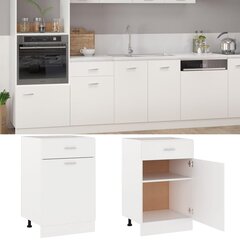 vidaXL köögikapp, valge, 50 x 46 x 81,5 cm, puitlaastplaat hind ja info | Köögikapid | kaup24.ee