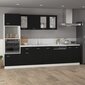 vidaXL sahtliga alumine köögikapp, must, 50x46x81,5 cm, puitlaastplaat hind ja info | Köögikapid | kaup24.ee
