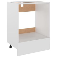 vidaXL ahjukapp, valge, 60 x 46 x 81,5 cm, puitlaastplaat hind ja info | Köögikapid | kaup24.ee