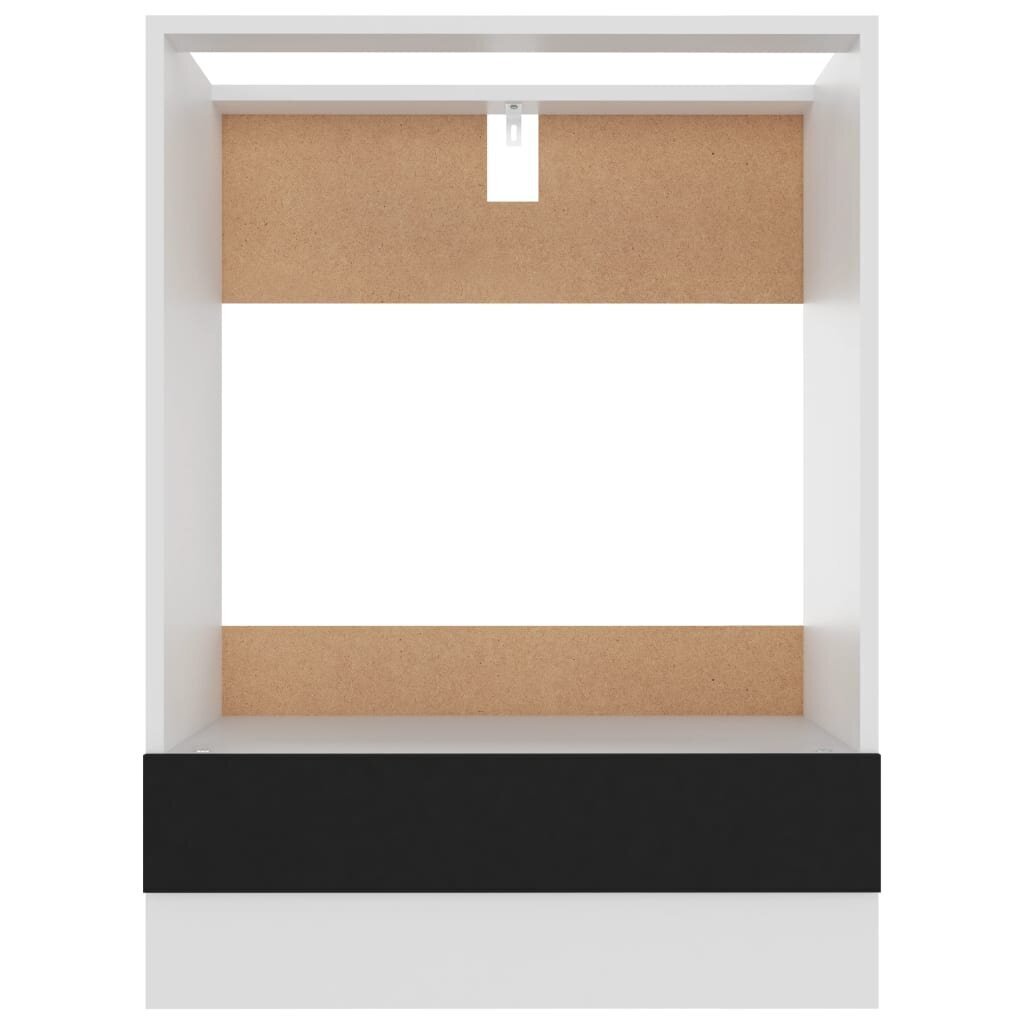 vidaXL ahjukapp, must, 60 x 46 x 81,5 cm, puitlaastplaat hind ja info | Köögikapid | kaup24.ee