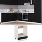 vidaXL ahjukapp, must, 60 x 46 x 81,5 cm, puitlaastplaat hind ja info | Köögikapid | kaup24.ee