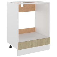 vidaXL ahjukapp, Sonoma tamm, 60 x 46 x 81,5 cm, puitlaastplaat hind ja info | Köögikapid | kaup24.ee