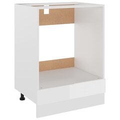 vidaXL ahjukapp, kõrgläikega valge, 60 x 46 x 81,5 cm, puitlaastplaat цена и информация | Кухонные шкафчики | kaup24.ee