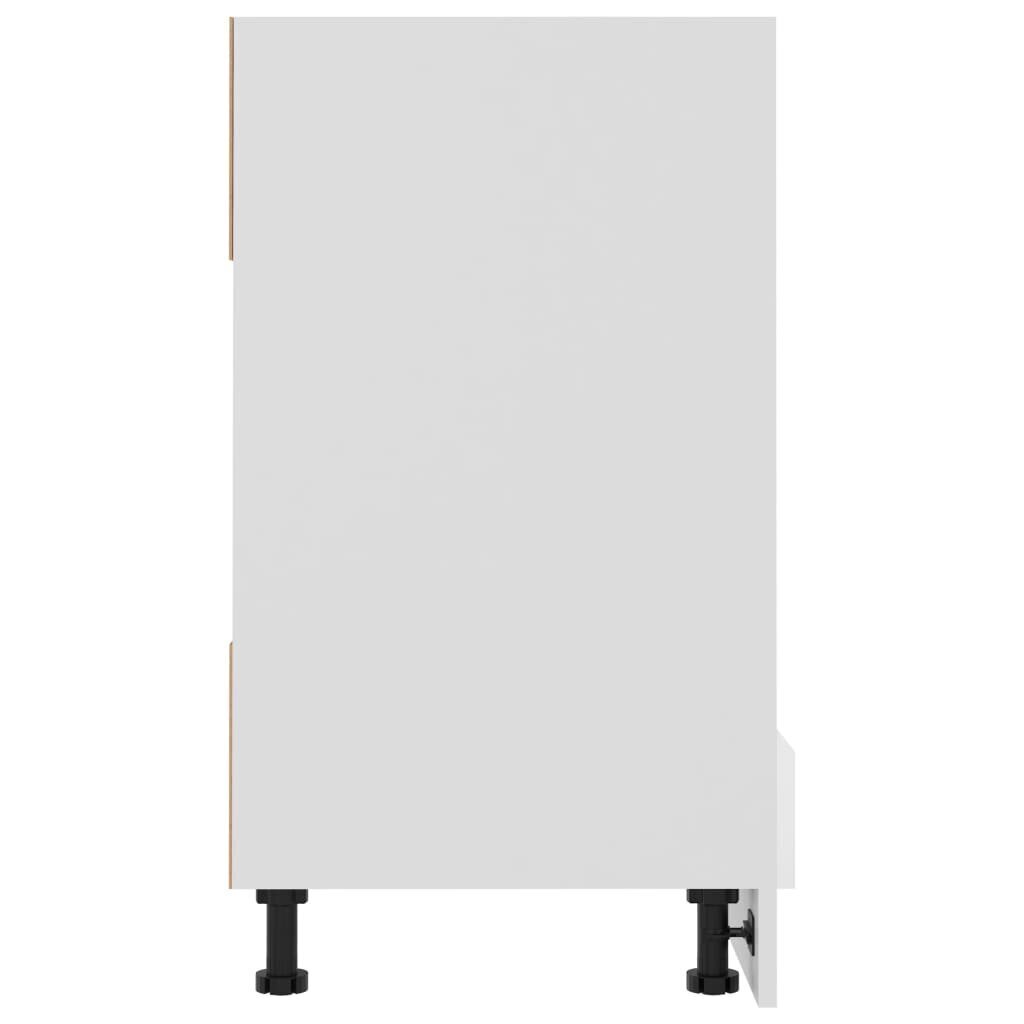 vidaXL ahjukapp, kõrgläikega valge, 60 x 46 x 81,5 cm, puitlaastplaat hind ja info | Köögikapid | kaup24.ee