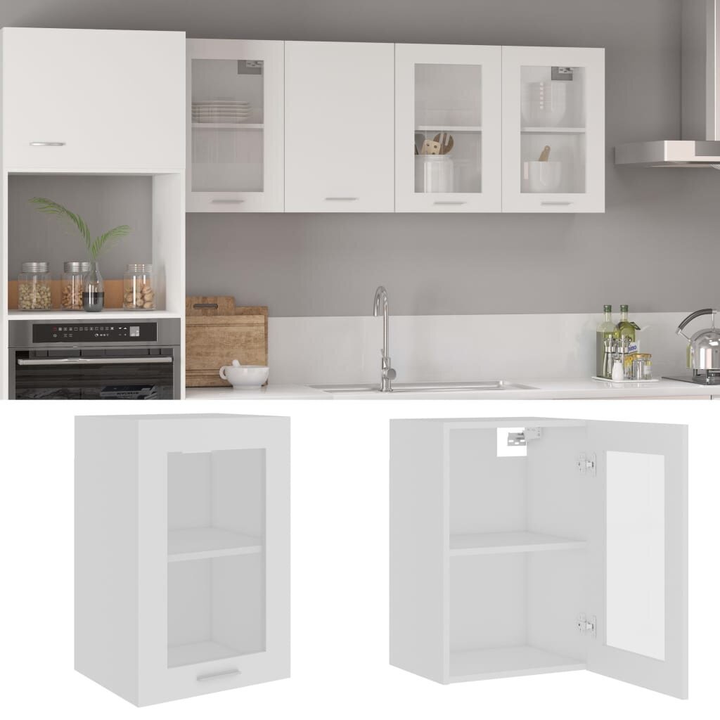 vidaXL köögikapp, valge, 40 x 31 x 60 cm, puitlaastplaat цена и информация | Köögikapid | kaup24.ee