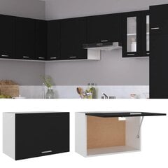 vidaXL seinakapp, must, 60 x 31 x 40, puitlaastplaat hind ja info | Köögikapid | kaup24.ee