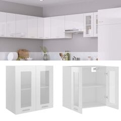 vidaXL köögikapp, kõrgläikega valge, 60 x 31 x 60 cm, puitlaastplaat hind ja info | Köögikapid | kaup24.ee