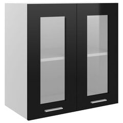 vidaXL köögikapp, kõrgläikega must, 60 x 31 x 60, puitlaastplaat hind ja info | Köögikapid | kaup24.ee