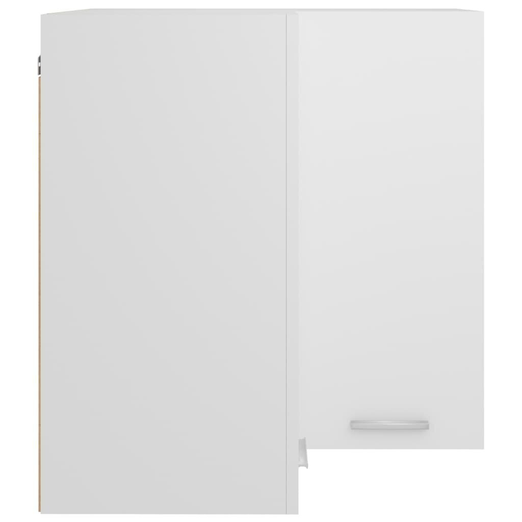 vidaXL seina nurgakapp, valge, 57 x 57 x 60 cm puitlaastplaat hind ja info | Köögikapid | kaup24.ee