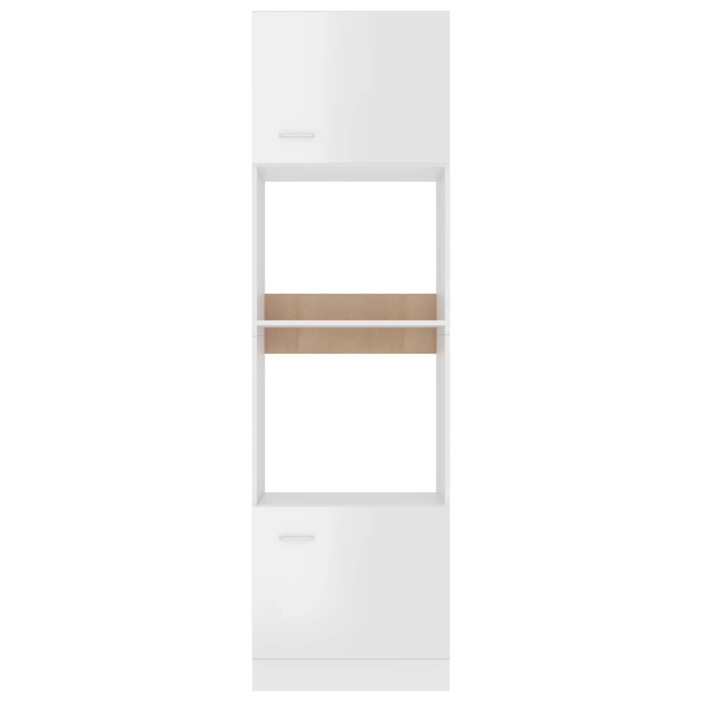 vidaXL köögikapp, kõrgläikega valge, 60 x 57 x 207 cm puitlaastplaat hind ja info | Köögikapid | kaup24.ee