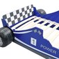 vidaXL võidusõiduauto kujuga lastevoodi 90 x 200 cm sinine hind ja info | Lastevoodid | kaup24.ee