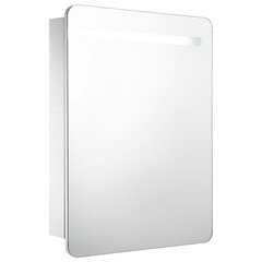 vidaXL LEDidega vannitoa peegelkapp, 60 x 11 x 80 cm цена и информация | Шкафчики для ванной | kaup24.ee