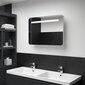 vidaXL LEDidega vannitoa peegelkapp, 80 x 11 x 55 cm цена и информация | Vannitoakapid | kaup24.ee