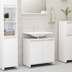 vidaXL vannitoakapp kõrgläikega valge 60 x 33 x 58 cm puitlaastplaat цена и информация | Шкафчики для ванной | kaup24.ee