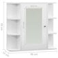 vidaXL vannitoa peegelkapp, valge, 66 x 17 x 63 cm, MDF hind ja info | Vannitoakapid | kaup24.ee