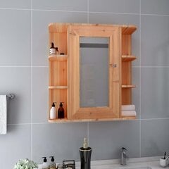 vidaXL vannitoa peegelkapp, tamm, 66 x 17 x 63 cm, MDF цена и информация | Шкафчики для ванной | kaup24.ee