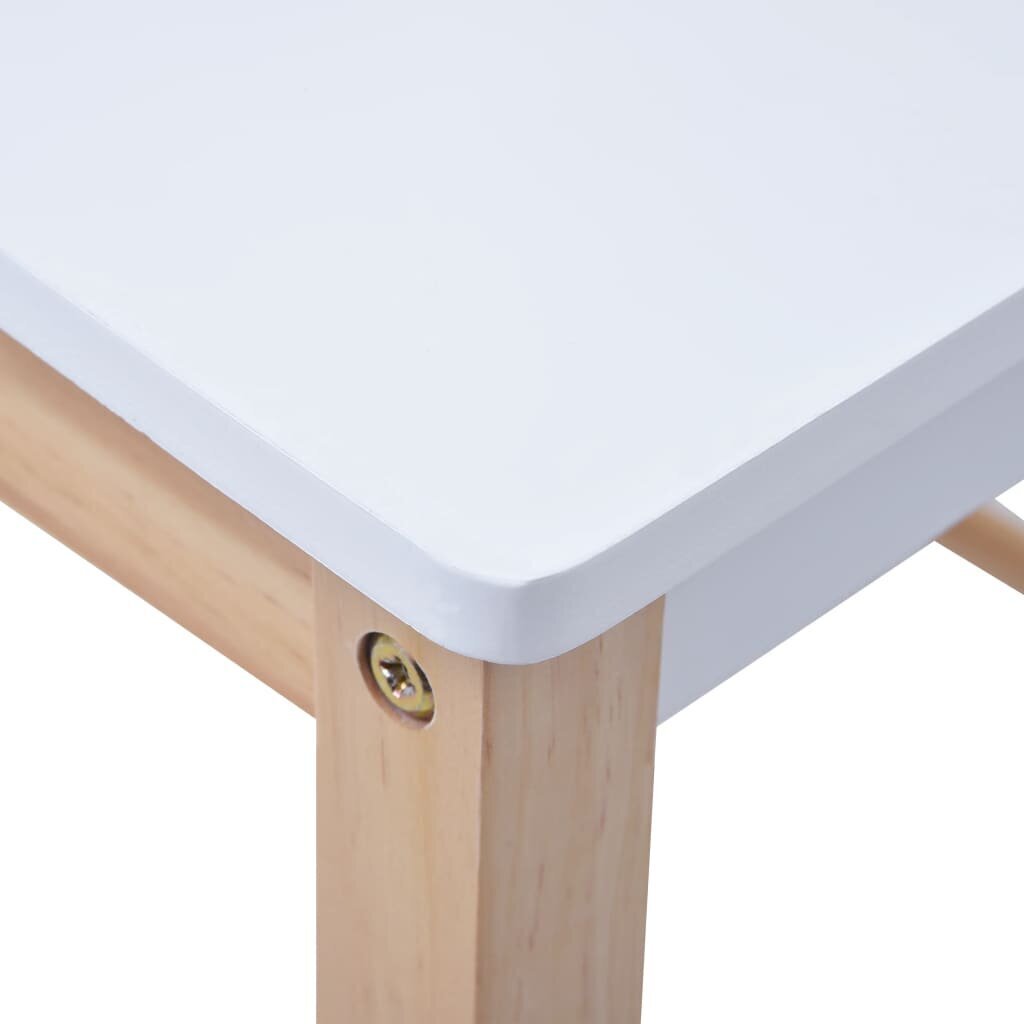 vidaXL kolmeosaline laste kriiditahvliga laud ja toolid must ja valge hind ja info | Laste lauad ja toolid | kaup24.ee