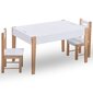 vidaXL kolmeosaline laste kriiditahvliga laud ja toolid must ja valge цена и информация | Laste lauad ja toolid | kaup24.ee