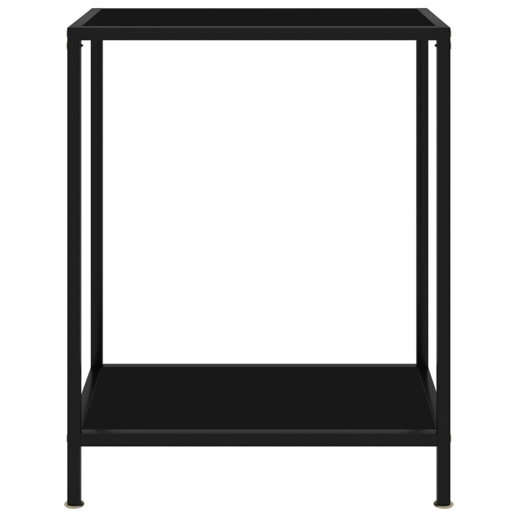 vidaXL konsoollaud, must, 60 x 35 x 75 cm, karastatud klaas hind ja info | Konsoollauad | kaup24.ee