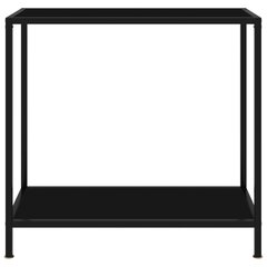 vidaXL konsoollaud, must, 80 x 35 x 75 cm, karastatud klaas hind ja info | Konsoollauad | kaup24.ee