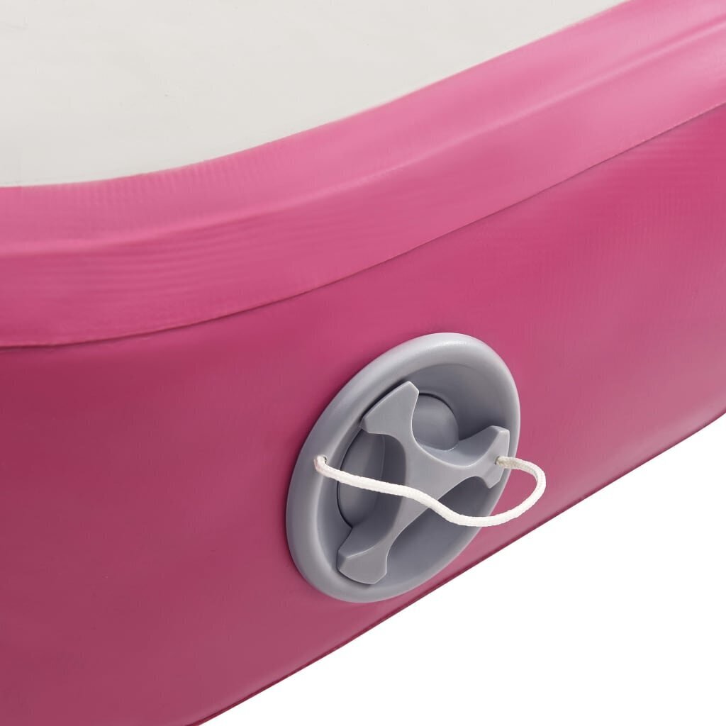 vidaXL täispumbatav võimlemismatt pumbaga 600x100x20 cm PVC roosa hind ja info | Joogamatid | kaup24.ee