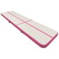 vidaXL täispumbatav võimlemismatt pumbaga 600x100x20 cm PVC roosa hind ja info | Joogamatid | kaup24.ee