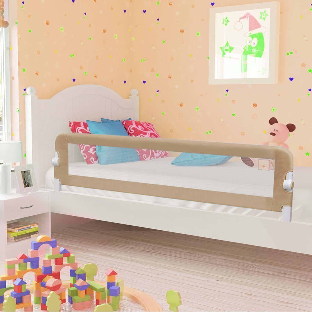 vidaXL voodipiire väikelapse voodile pruunikashall 180x42 cm polüester hind ja info | Laste ohutustarvikud | kaup24.ee