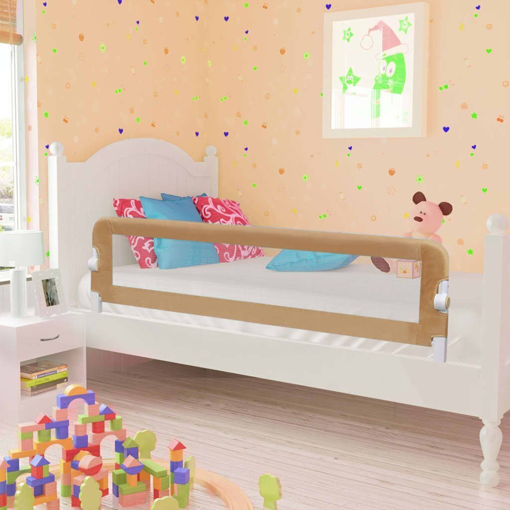 vidaXL voodipiire väikelapse voodile pruunikashall 150x42 cm polüester hind ja info | Laste ohutustarvikud | kaup24.ee
