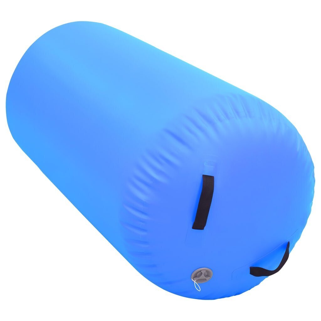 vidaXL täispumbatav võimlemisrull pumbaga 120x90 cm PVC sinine hind ja info | Joogatarvikud | kaup24.ee