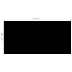 vidaXL basseinikate, must, 549 x 274 cm, PE hind ja info | Basseinitehnika | kaup24.ee