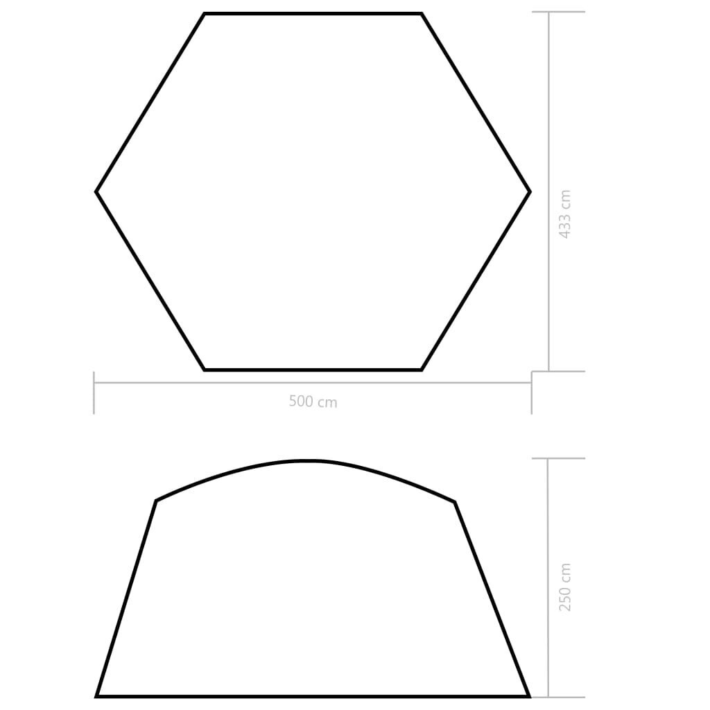 vidaXL basseinitelk, kangast, 500 x 433 x 250 cm sinine hind ja info | Basseinitehnika | kaup24.ee