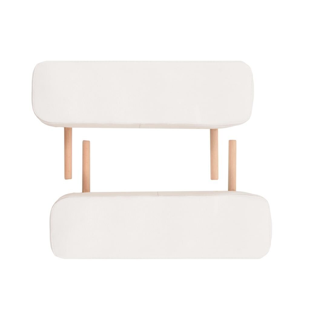 vidaXL 2-tsooniline kokkupandav massaažilaud ja -tool 10 cm, valge hind ja info | Massaažikaubad | kaup24.ee