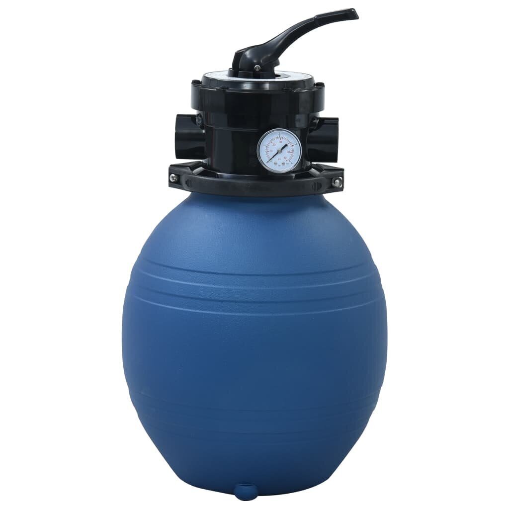vidaXL basseini liivafilter 4 asendis ventiiliga sinine 300 mm hind ja info | Basseini filtrid | kaup24.ee