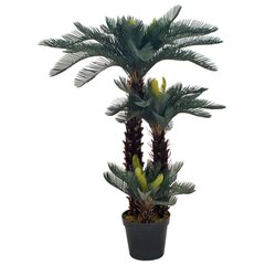 vidaXL kunsttaim sago palm lillepotiga, roheline, 125 cm цена и информация | Искусственные цветы | kaup24.ee