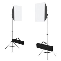 vidaXL professionaalsed stuudiotuled, 2 tk, 40 x 60 cm, teras, must hind ja info | Fotovalgustuse seadmed | kaup24.ee