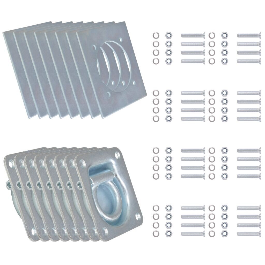 vidaXL järelkäru sidumisrõngad 8 tk, tsingitud teras, 2000 kg hind ja info | Kinnitusvahendid | kaup24.ee