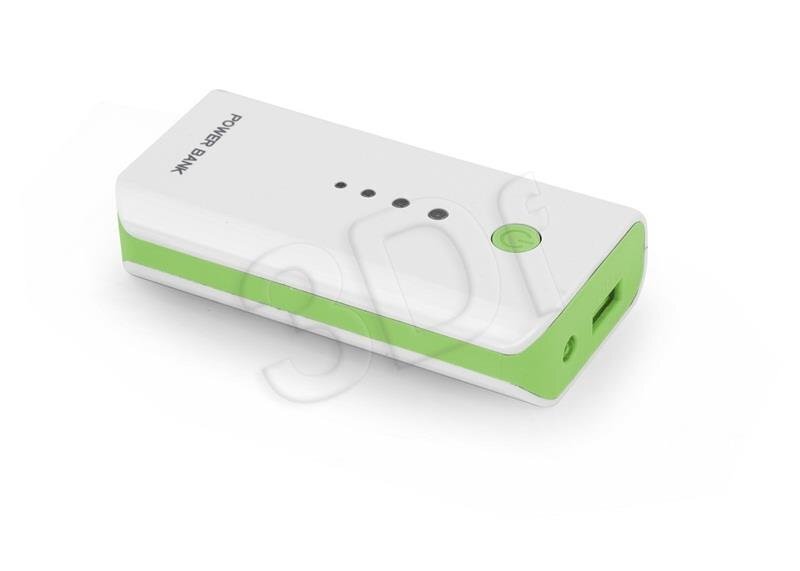 Kaasaskantav laadija 5200mAh, valge / roheline Esperanza hind ja info | Akupangad | kaup24.ee