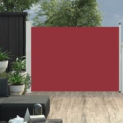 vidaXL lahtitõmmatav terrassi külgsein, 120 x 500 cm, punane цена и информация | Зонты, маркизы, стойки | kaup24.ee