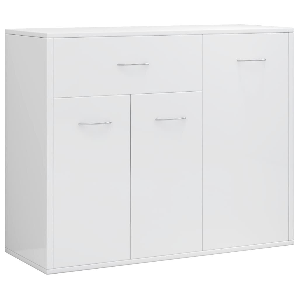vidaXL puhvetkapp kõrgläikega valge 88 x 30 x 70 cm, puitlaastplaat hind ja info | Elutoa väikesed kapid | kaup24.ee