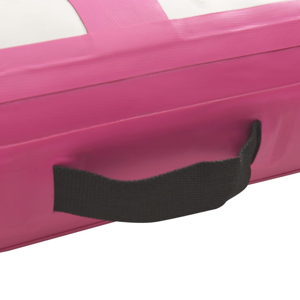 vidaXL täispumbatav võimlemismatt pumbaga 500x100x15 cm PVC roosa цена и информация | Joogamatid | kaup24.ee