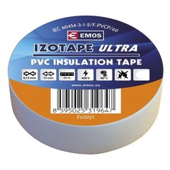 Electrical Insulation Tape PVC 19mm x 013mm x 20m, White hind ja info | Käsitööriistad | kaup24.ee