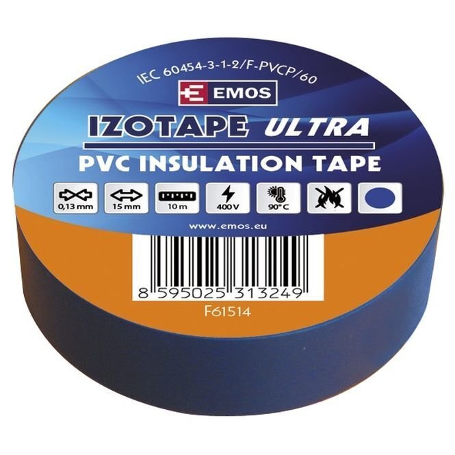 PVC isoleerteip IZOTAPE ULTRA 15/10 sinine цена и информация | Käsitööriistad | kaup24.ee