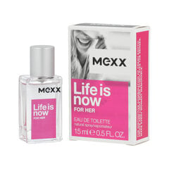 <p>Mexx Life Is Now For Her EDT для женщин, 15 мл</p>
 цена и информация | Женские духи | kaup24.ee