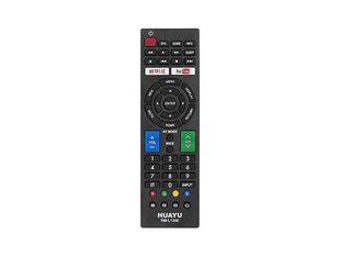 HQ LXP1346 TV remote control SHARP TV LCD RM-L1346 NETFLIX YOUTUBE Black hind ja info | Smart TV tarvikud | kaup24.ee