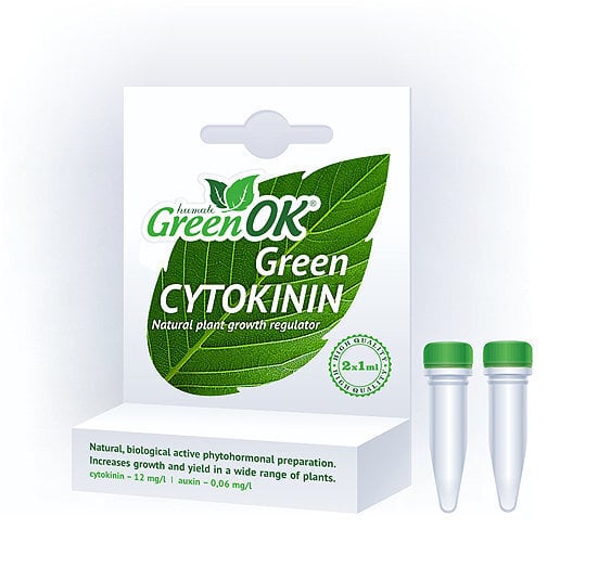 Naturaalne kasvuregulaator GreenOk*tsütokiinid, 2x1 ml hind ja info | Hooldusvahendid taimedele | kaup24.ee