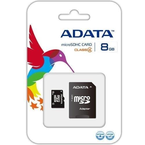 ADATA 8 GB, MicroSDHC, Flash memory clas цена и информация | Mobiiltelefonide mälukaardid | kaup24.ee