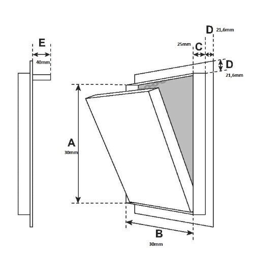 Revisioon alumiiniumuksed (plaadid), 300x300x12.5mm hind ja info | Kontroll-luugid, tarvikud | kaup24.ee