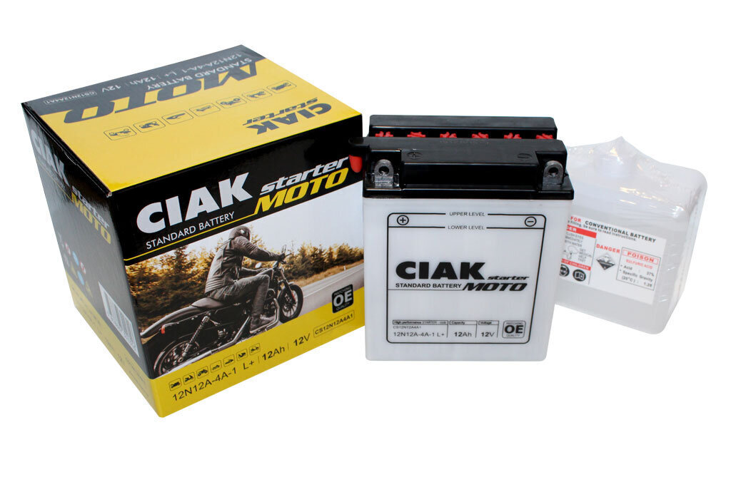 Aku CIAK 12N12A-4A 12Ah 12 V hind ja info | Mootorrataste akud | kaup24.ee