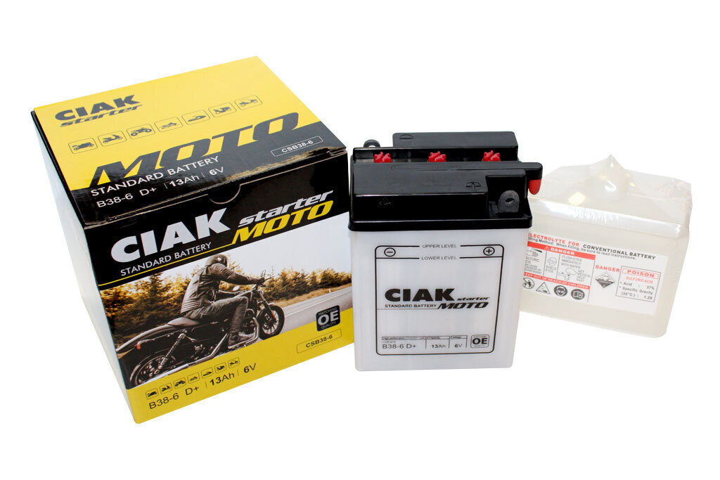 Aku CIAK B38-6 13Ah 6 V hind ja info | Mootorrataste akud | kaup24.ee